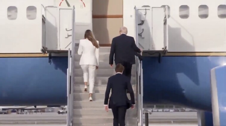 just-in:-president-elect-trump,-first-lady-melania,-and-barron-make-triumphant-return-to-washington,-dc.,-aboard-air-force-one-ahead-of-historic-inauguration