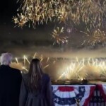 president-trump-and-melania-enjoy-the-inaugural-fireworks-show-at-president-trump’s-northern-virginia-golf-course-(video)