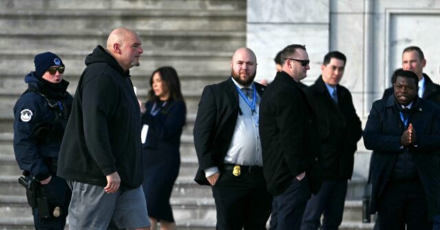 sen.-john-fetterman-arrives-at-inauguration-in-hoodie-and-shorts