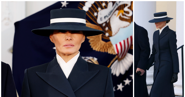 fashion-notes:-melania-trump-is-epitome-of-american-luxury-in-adam-lippes-coat,-eric-javits-hat