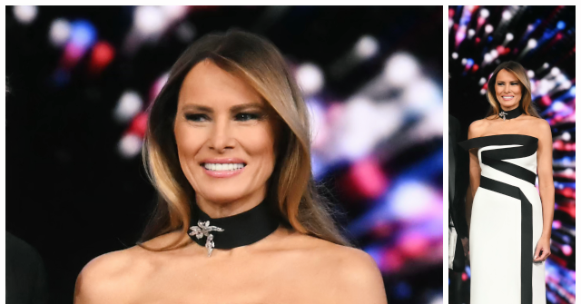 fashion-notes:-melania-trump-attends-inaugural-ball-in-custom-herve-pierre-evening-gown