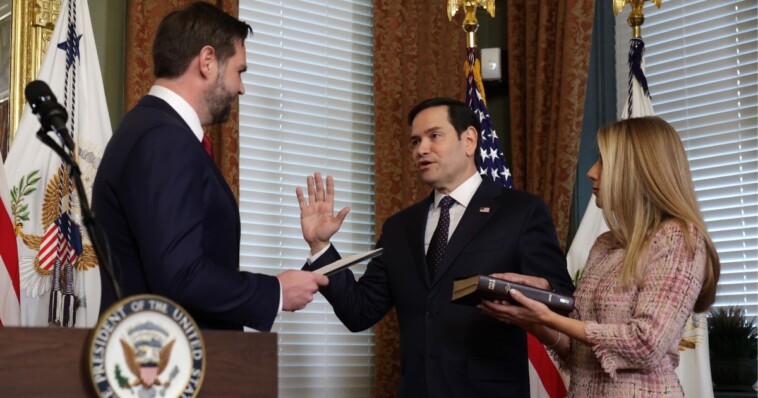 trump’s-first-cabinet-pick-to-be-put-up-for-a-vote-receives-unanimous-confirmation-–-marco-rubio-sworn-in-as-secretary-of-state