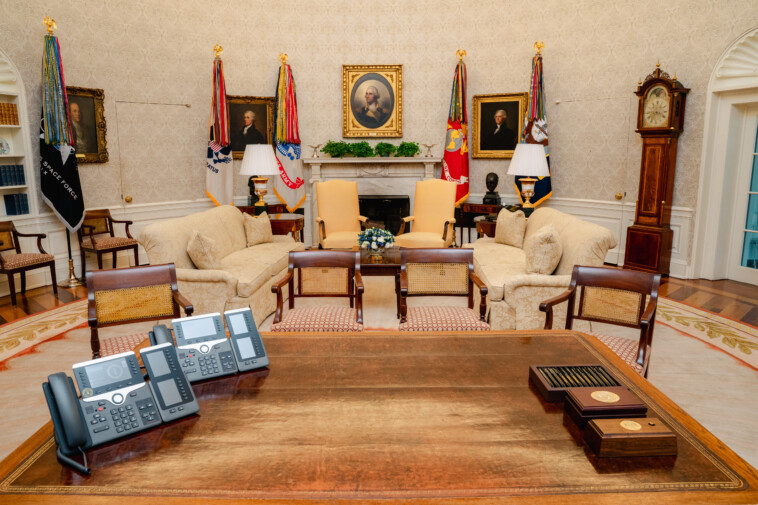 see-inside-trump’s-revamped-oval-office,-showcasing-personal-touches,-family-photos-—-and-his-diet-coke-button