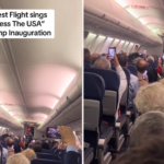 president-trump-supporters-sing-‘god-bless-the-usa’-on-flight-leaving-inauguration-in-dc