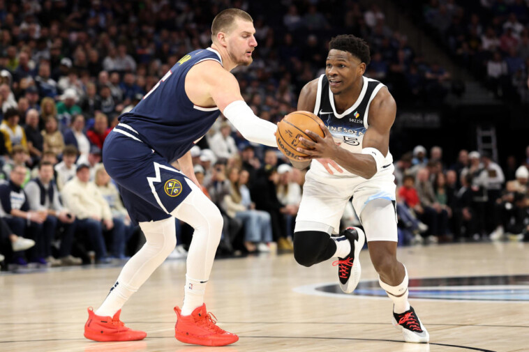 anthony-edwards-scores-34-in-timberwolves’-blowout-of-nuggets,-nikola-jokic’s-triple-double-streak-ends