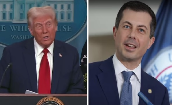 “he’s-a-disaster.-he’s-just-got-a-good-line-of-bullshit”-–-trump-eviscerates-pete-buttigieg-during-presser-on-reagan-international-mid-air-collision