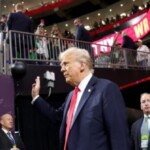 watch:-president-trump-greets-kc-defensive-lineman-chris-jones-on-the-field-at-super-bowl