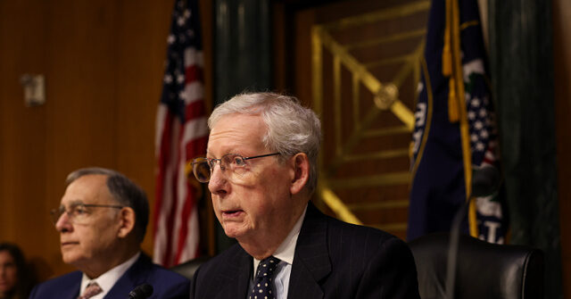 sen.-mitch-mcconnell-in-wheelchair,-leg-boot-at-monday-vote