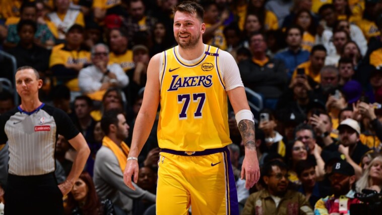 luka-shines-in-limited-minutes-as-lakers-win-debut