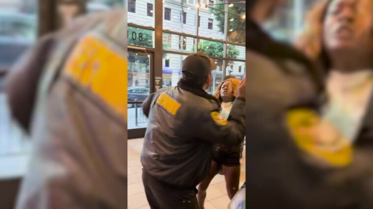 taco-bell-security-guard-brutally-slaps-female-customer,-wild-video-shows