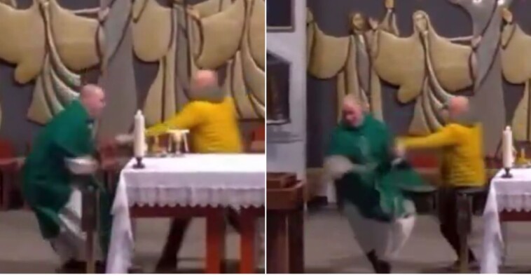 harrowing-footage:-armed-attacker-rushes-at-priest-mid-service