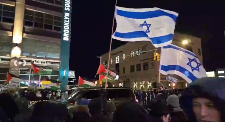 anti-israel-protest-erupts-into-mayhem-in-orthodox-jewish-neighborhood-in-nyc-as-agitators-chant-‘zionists-go-to-hell’