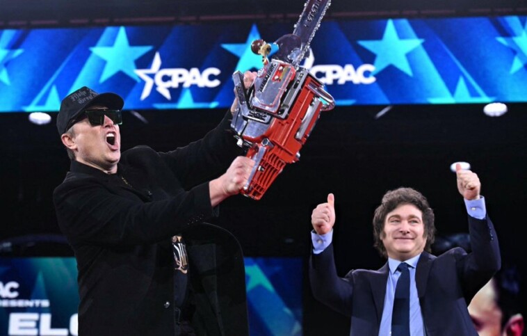 epic:-‘argentine-trump’-javier-milei-presents-elon-musk-with-doge-chainsaw-at-cpac