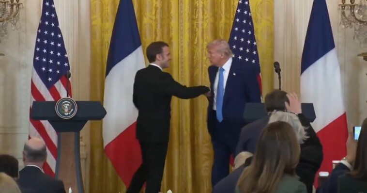 president-trump-practically-dislocates-macron’s-shoulder-in-power-play-handshake-(video)