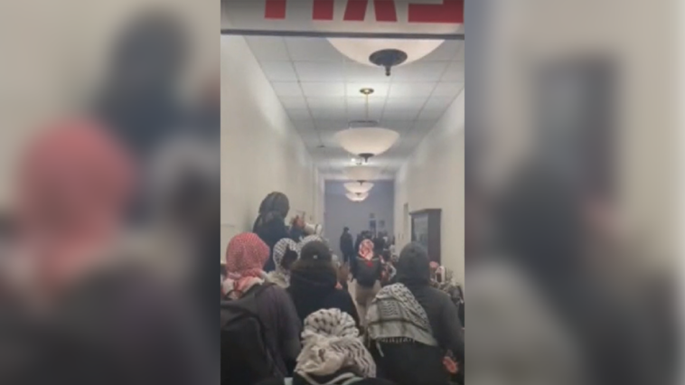 anti-israel-protesters-allegedly-assault-employee-during-building-takeover-at-barnard-college-in-new-york-city