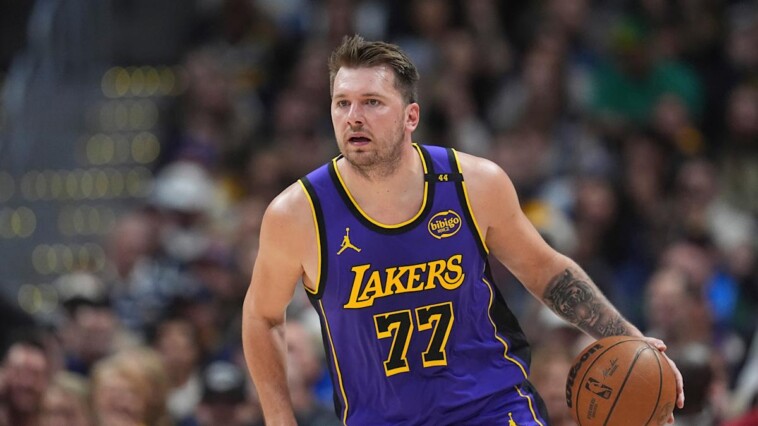 lakers-beat-clippers-for-fifth-straight-win-behind-31-points-from-luka-doncic,-but-austin-reaves-exits-with-calf-soreness