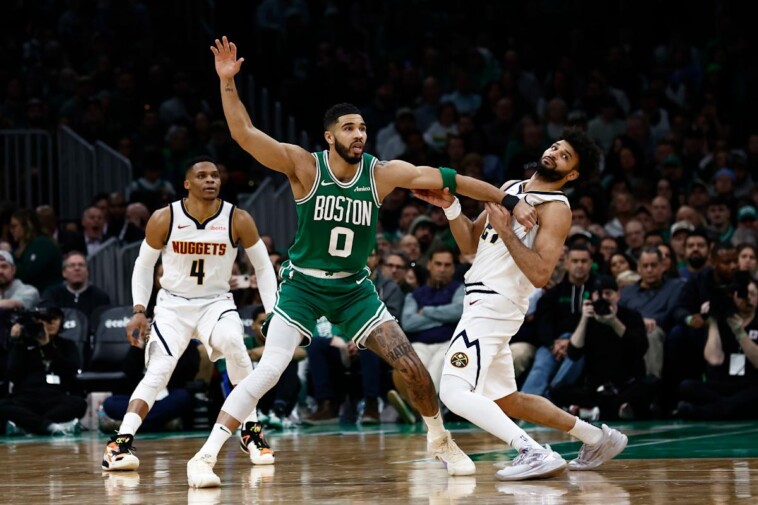 celtics-hold-off-nuggets-for-110-103-win-behind-jaylen-brown’s-22-points,-8-assists