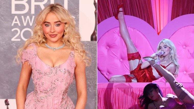 sabrina-carpenter’s-racy-brit-awards-performance-sparks-outrage-among-viewers