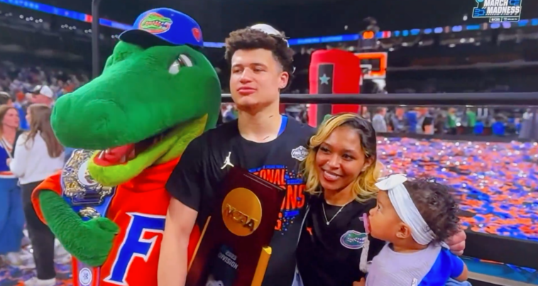 walter-clayton-jr.-really-didn’t-want-florida-mascot-in-celebratory-march-madness-family-photo