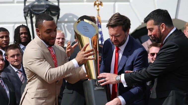 jd-vance-nearly-fumbles-ohio-state’s-national-championship-trophy-during-white-house-visit