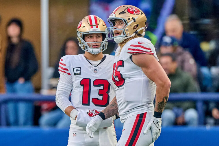 brock-purdy-shows-up-for-first-round-of-voluntary-49ers-otas,-george-kittle-does-not