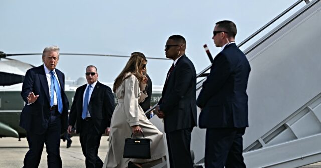 president-trump,-first-lady-fly-to-rome-to-attend-pope-francis’s-funeral
