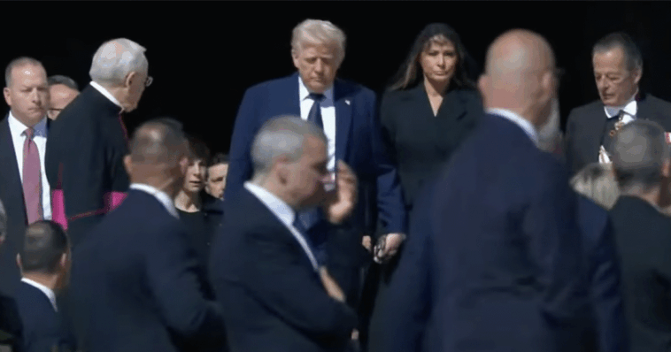 president-trump-wears-blue-suit-to-funeral-of-pope-francis-–-sets-internet-ablaze
