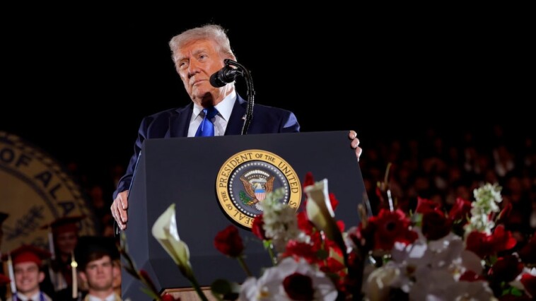 trump-mocks-trans-athletes-in-women’s-sports-to-roaring-applause-at-alabama-commencement-speech