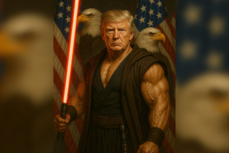 wh-celebrates-star-wars-day-with-image-of-buff,-lightsaber-wielding-trump