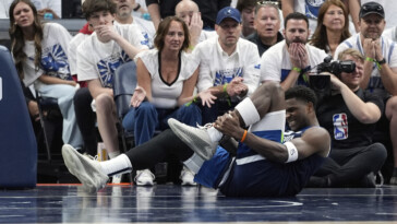 anthony-edwards-sprains-ankle-in-scary-moment-before-quickly-returning-for-timberwolves