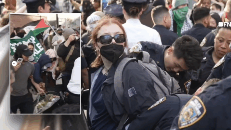 anti-israel-mob-descends-on-brooklyn-college-in-nyc-as-agitators-brawl-with-police,-get-tased