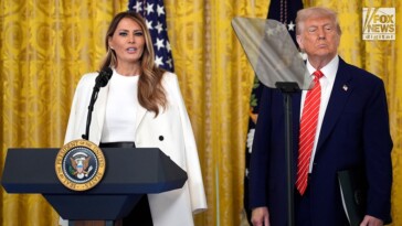 first-lady-melania-trump-welcomes-military-moms-to-white-house-for-mother’s-day