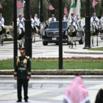 arabian-horses-escort-trump’s-beast-in-saudi-arabia,-with-elon-musk-in-attendance