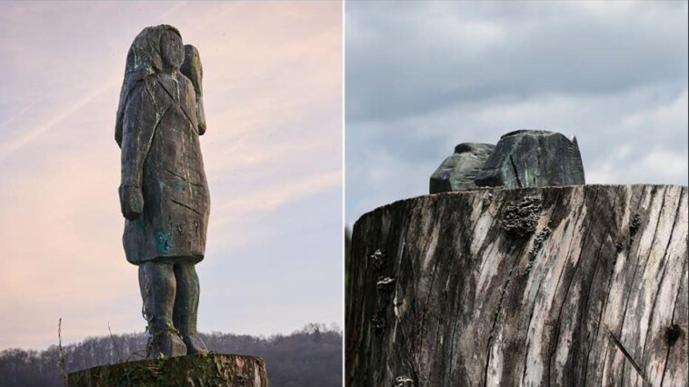 melania-trump-statue-sawed-off-at-the-ankles-and-stolen-in-slovenia