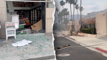 explosion-rocks-palm-springs,-damaging-buildings-and-sending-debris-into-the-street