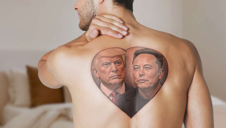 man-really-regretting-his-new-trump-musk-back-tattoo