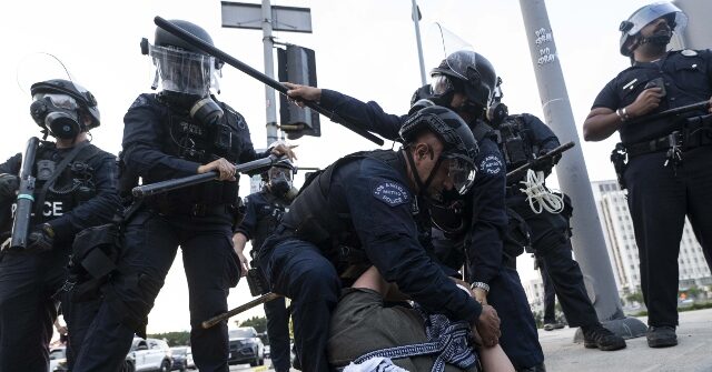 video:-45-arrested-during-la.-ice-raids-as-anti-police-leftists-violently-protest