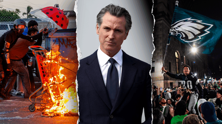newsom’s-office-compares-la-riots-against-federal-agents-to-sports-celebrations