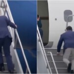 watch:-president-trump-and-sen.-marco-rubio-briefly-stumble-while-boarding-air-force-one