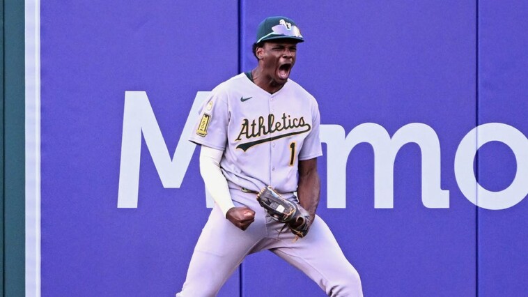 athletics’-denzel-clarke-defies-gravity-with-potential-catch-of-the-year-against-angels