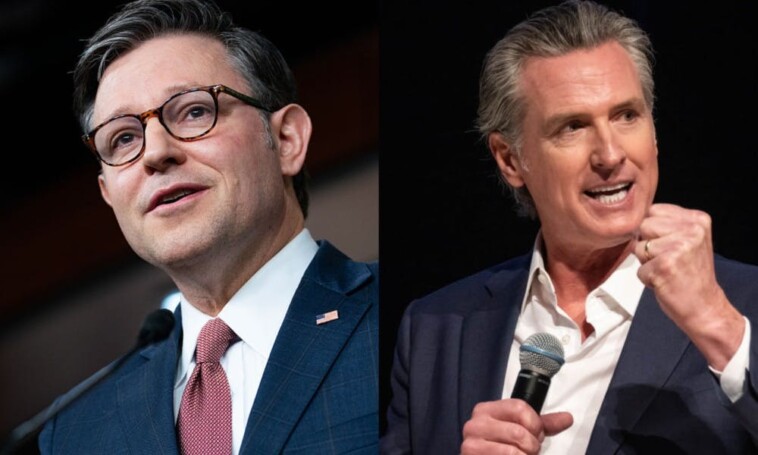 speaker-johnson:-gavin-newsom-‘ought-to-be-tarred-and-feathered’-for-standing-against-law-and-order