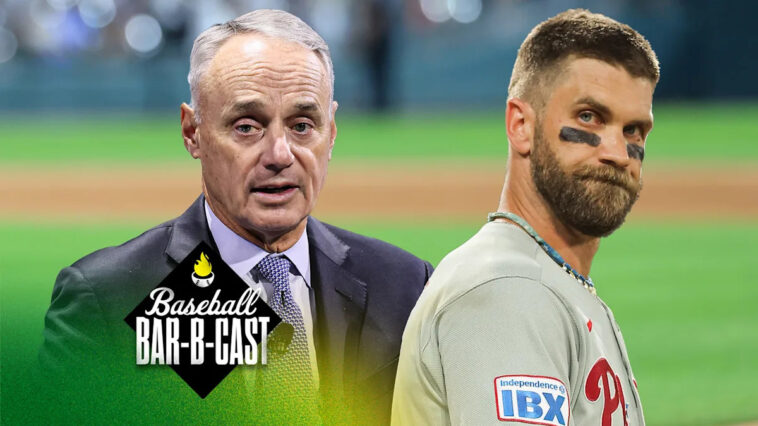 bryce-harper-vs.-rob-manfred,-emmanuel-clase-put-on-leave-&-remembering-ryne-sandberg