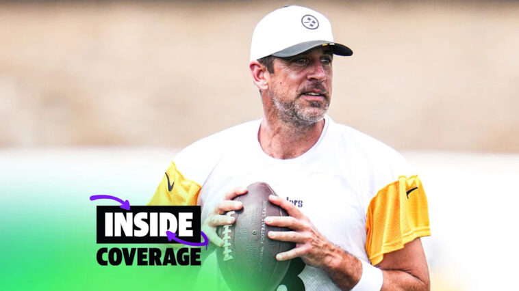 trey-hendrickson-returns-to-camp,-aaron-rodgers-throws-a-pick-&-more-from-nfl-training-camps