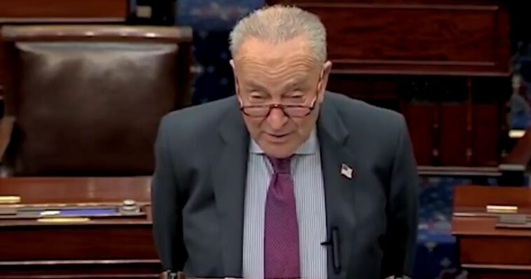 watch:-sulking-chuck-schumer-in-denial-on-the-senate-floor-after-booming-gdp-report