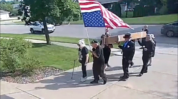 protesters-caught-on-camera-delivering-coffin-to-gop-congressman’s-front-door-in-mock-funeral-procession