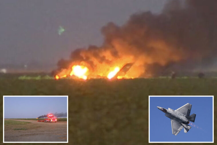 f-35-fighter-jet-crashes-in-california,-pilot-ejects-safely