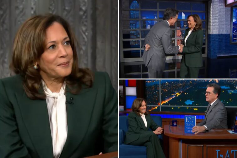 kamala-harris-complains-‘the-system’-is-‘broken’-in-stephen-colbert-interview-after-spending-$1b-on-failed-presidential-campaign -–-suggests-she-won’t-run-in-2028