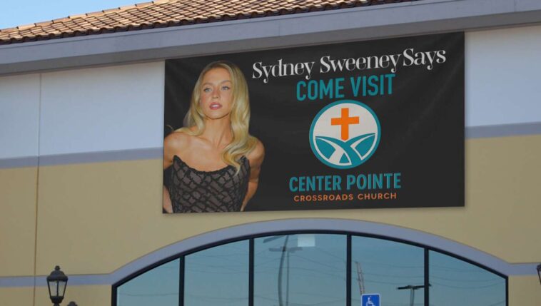 seeker-sensitive-church-hires-sydney-sweeney-for-new-ad-campaign