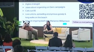 this-is-the-democrat-party:-total-humiliation-ensues-as-idiot-in-panda-suit-tries-to-fire-up-nearly-nonexistent-crowd-at-youth-summit-–-then-kamala-harris-starts-speaking-(video)