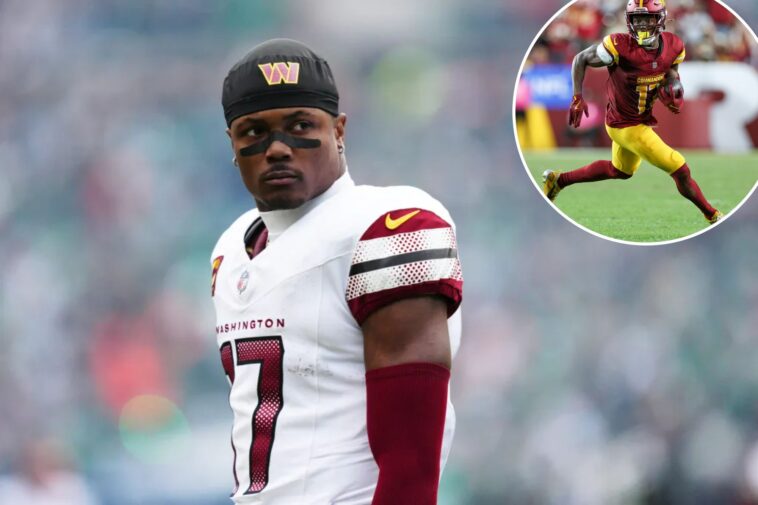 terry-mclaurin-arrives-at-commanders-camp-with-ankle-injury-in-latest-twist-to-contract-saga
